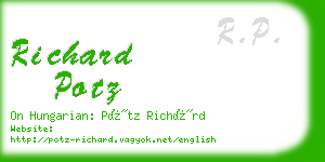 richard potz business card